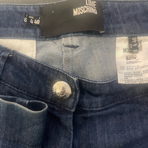 Love Moschino Blue Flare Wide Leg Jeans - Picture 8 of 12